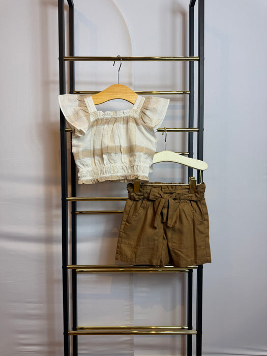 Brown Plaid 2pc Set
