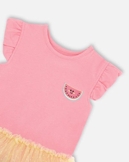 Rainbow Tutu Dress w/ Watermelon Patch image 1