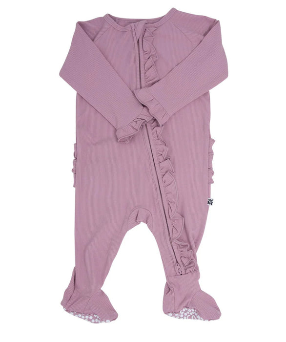 Petunia Pink Ruffle Footie image 0