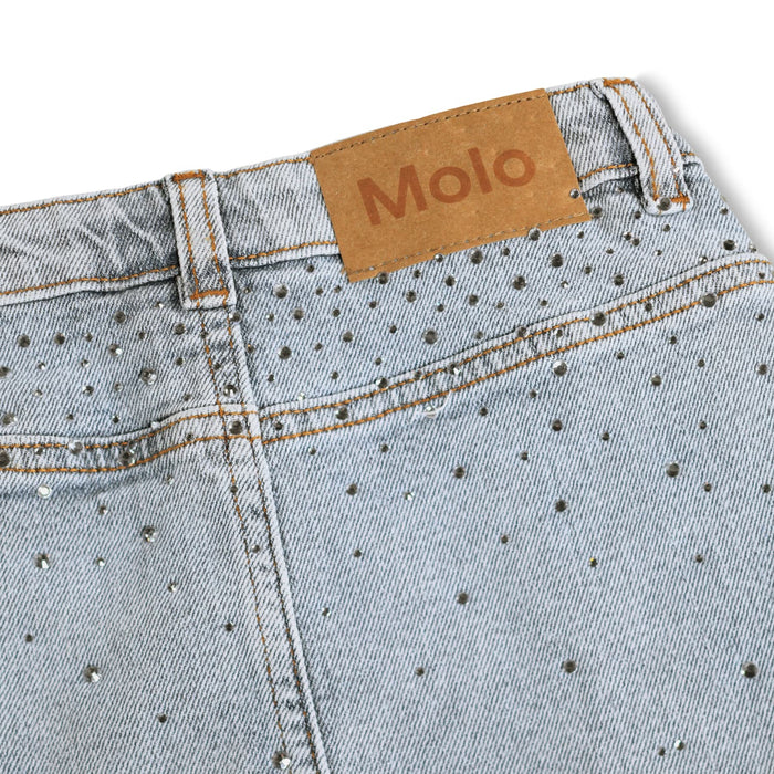 Molo Rhinestone Denim Skirt