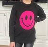 Black & Pink Smiley Sweatshirt image 2