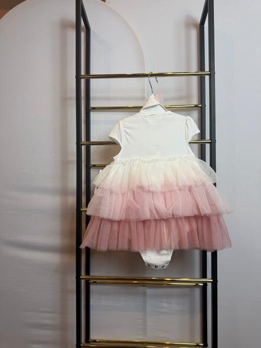 Mayoral Baby Girl Tulle Romper & Headband Set Baby Rose