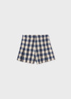 Navy Top & Plaid Short Set image 3