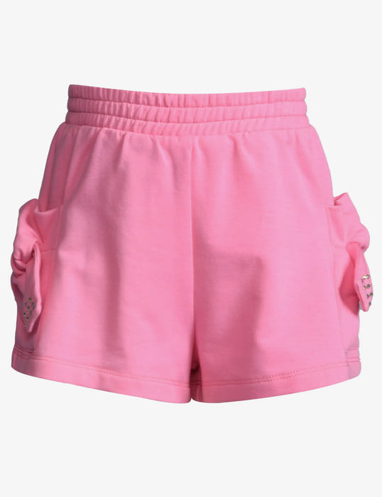 Baby Sara Pink Bow Rhinestone Short Set