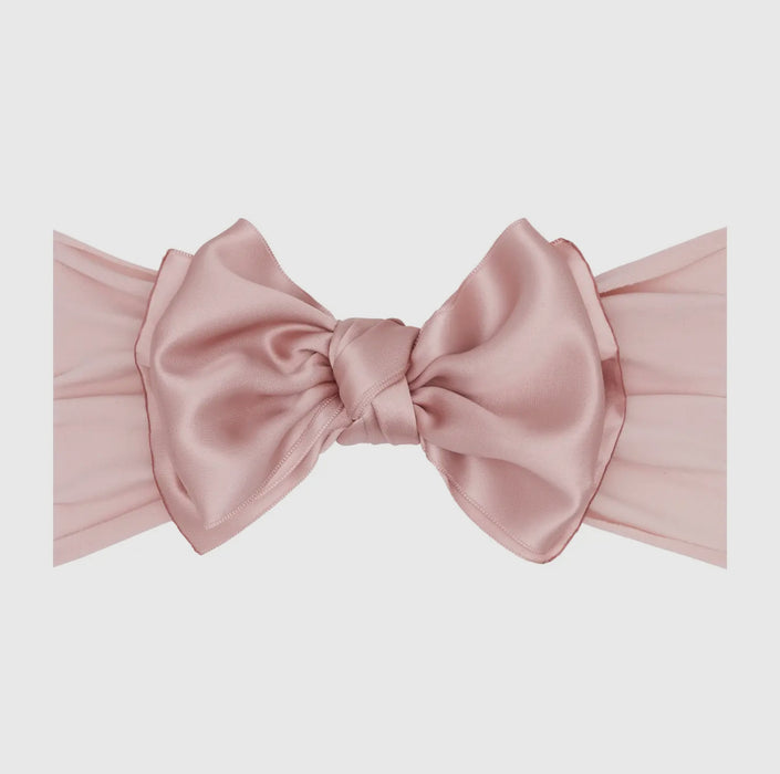 Baby Bling Satin FAB soft nylon headband with satin bow