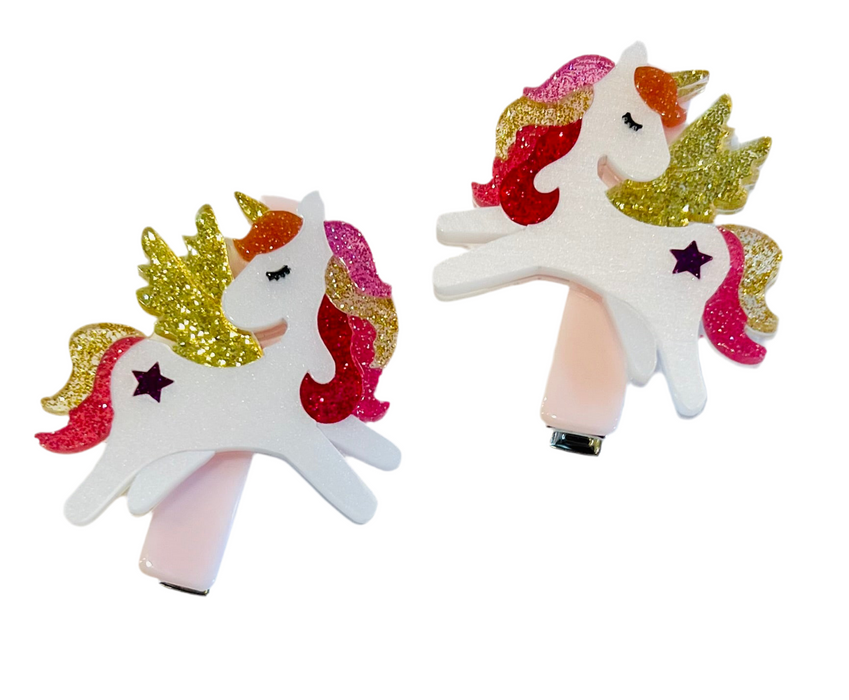 Glitzy Unicorns Hairclip Set
