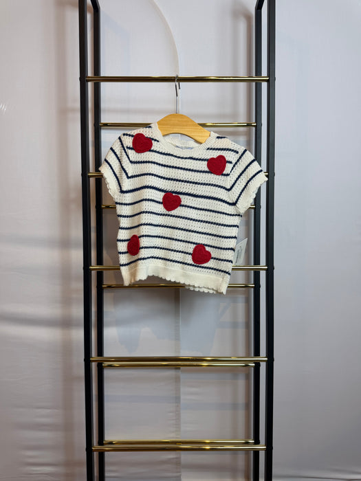 Mayoral Toddler Girl Heart Knit Pant Set Natural