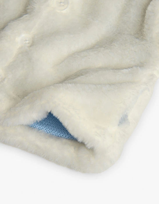 Cozy Reversible Knit & Faux Fur Hooded Jacket - Pink or Blue