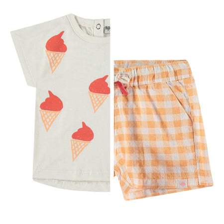 Ice Cream Tee & Gingham Shorts image 0