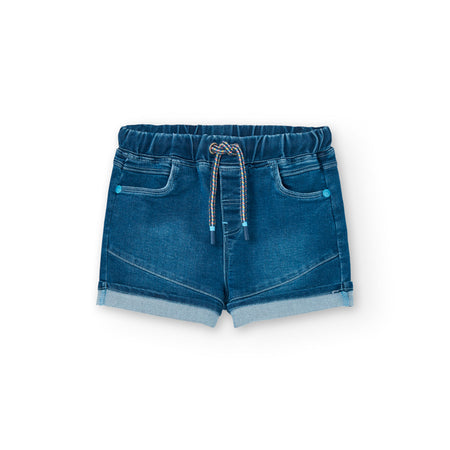 Soft Stretch Faux Denim Shorts image 0