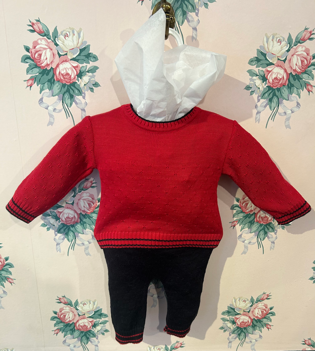 Red & Navy Knit 2pc image 0