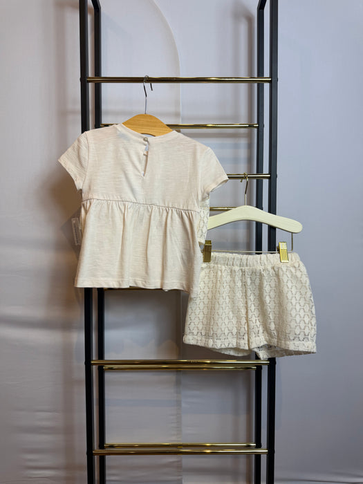 Girls’ Lace Overlay Two-Piece Set
