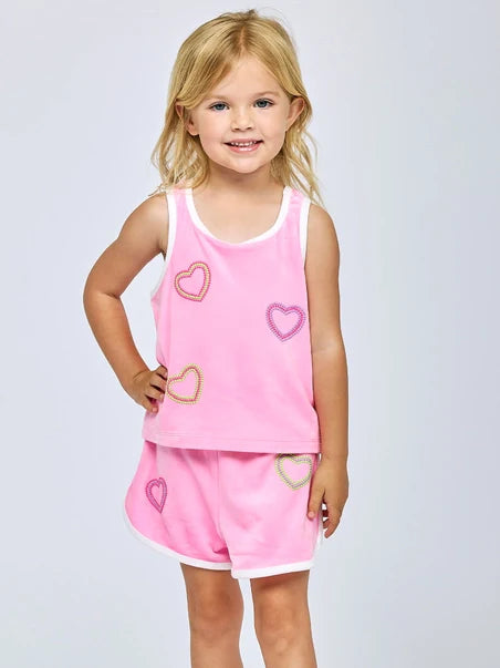 Sweetheart Velour Tank & Shorts Set