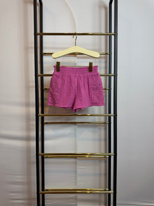 Girls’ Orchid-Colored Two-Piece Eyelet Set