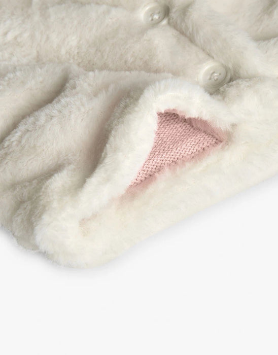 Cozy Reversible Knit & Faux Fur Hooded Jacket - Pink or Blue