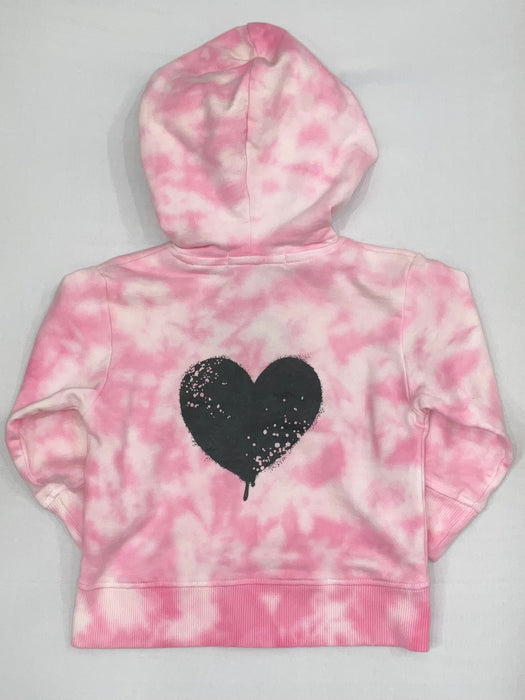 Pink Tie Dye Heart Hoodie