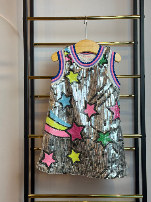 Baby Sara Shooting Star Sequin Toddler Dress