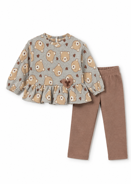 Bear Sweater Dress with Leggings, Toddler