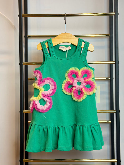Bold & Playful Ruffle Hem Dress