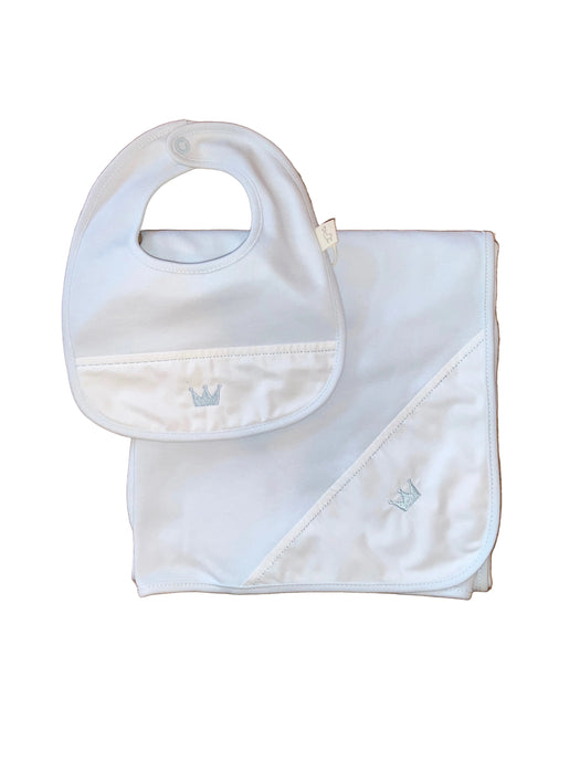 Crown Muslin Blanket & Bib Set
