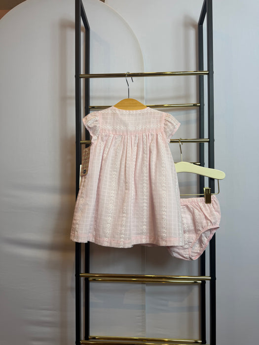 Infant Pink Eyelet Dress & Bloomer Set