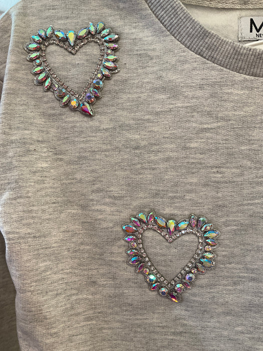 Crystal Hearts Crewneck