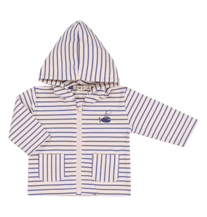 Nautical Stripe Zip Hoodie