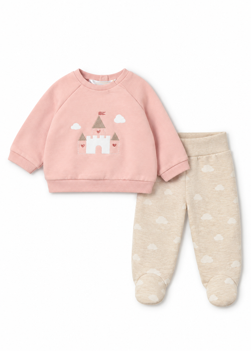 Castle 2-Piece Infant Set, Pink