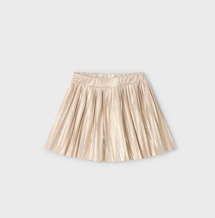 Gold Slick Pleated Skort