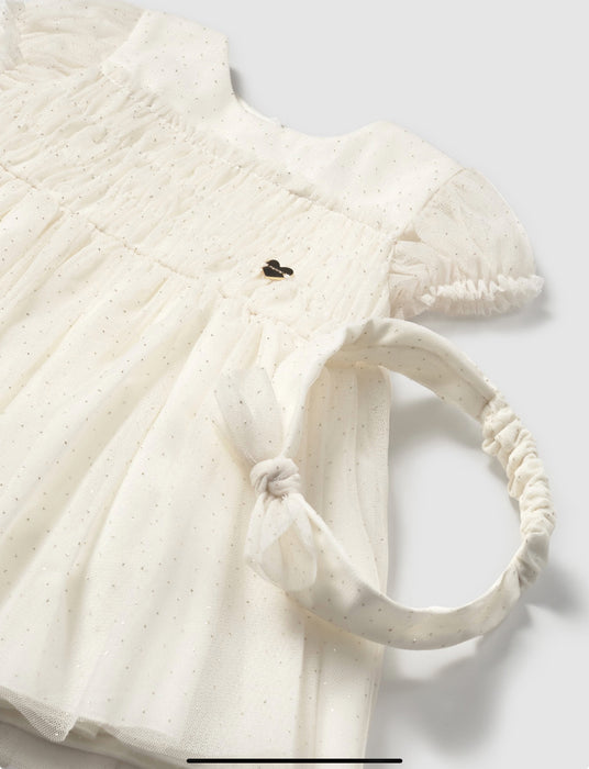 Ivory Tulle Dress & Headband Set