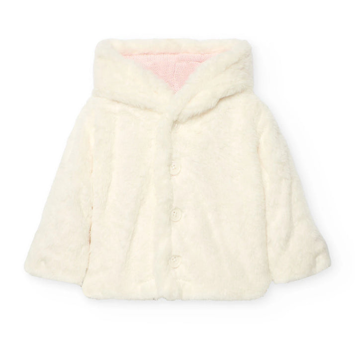 Cozy Reversible Knit & Faux Fur Hooded Jacket - Pink or Blue