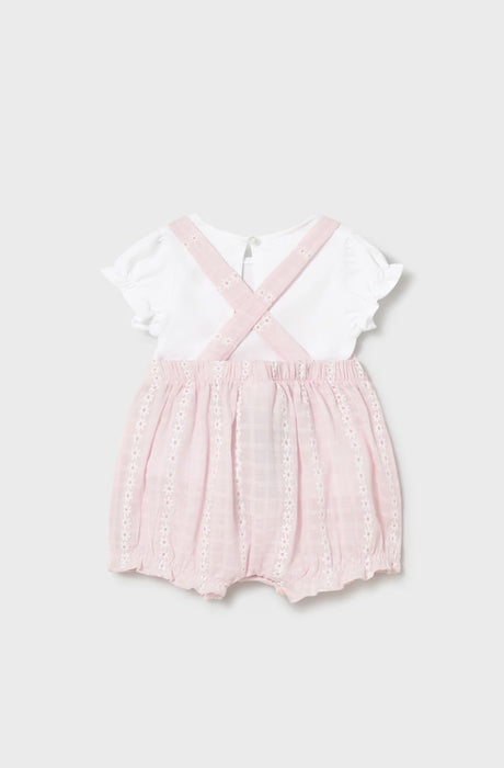 Baby Pink Eyelet Romper Set
