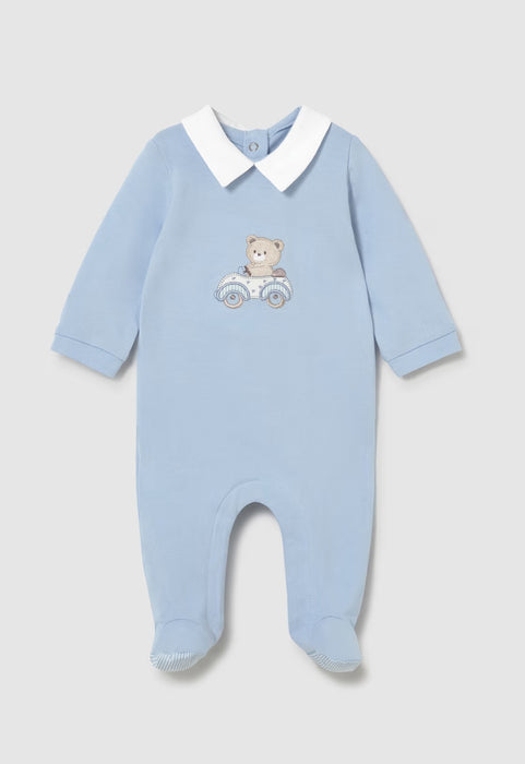 Baby Blue Teddy Footie Pajamas