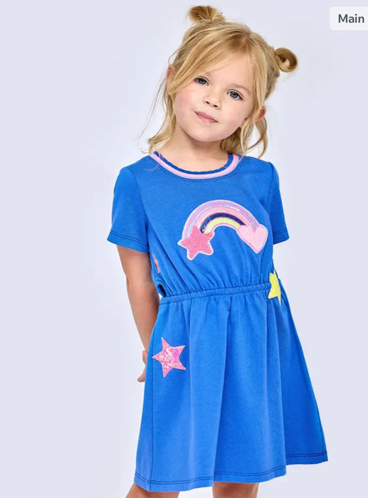Sequined Cutout Rainbow Dress