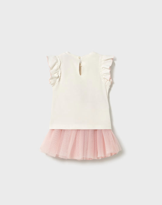 Toddler Floral Tulle Skirt Set
