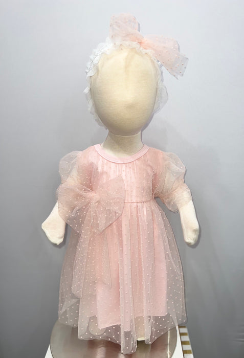Pink Polka Dot Tulle Dress