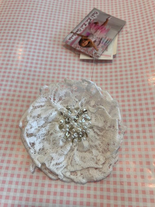 White Lace Hair Clip