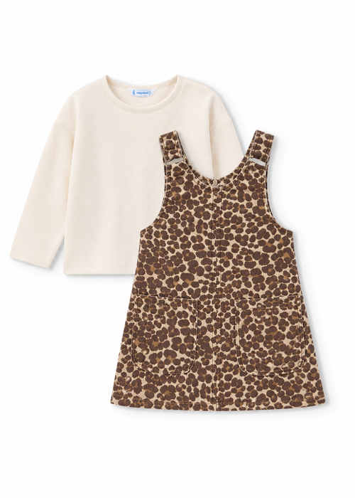 Leopard Print 2-Piece Dress, Big Girl