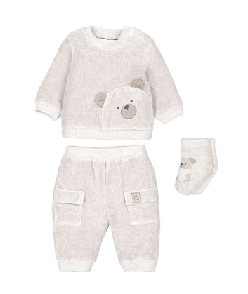 Mayoral Bear Cord 2pc Set with Socks