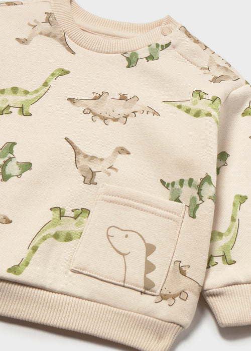Mayoral Dino Print Sweatsuit, All Over Print