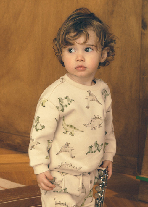 Mayoral Dino Print Sweatsuit, All Over Print