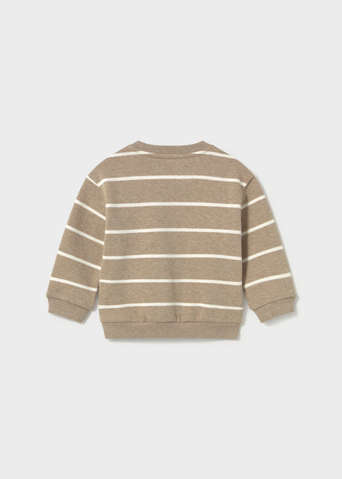 Mayoral Dino Tan Stripe Sweatsuit, Infant