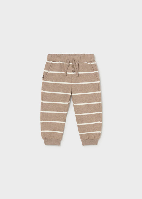 Mayoral Dino Tan Stripe Sweatsuit, Infant
