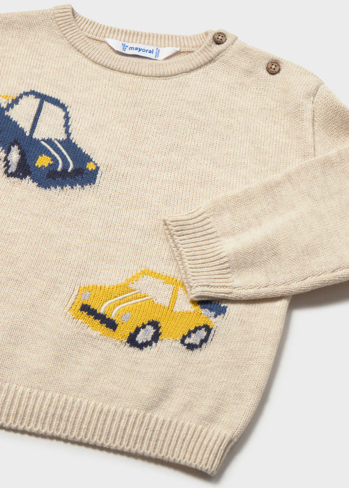 Mayoral Infant Car Sweater and Cargo Denim Set