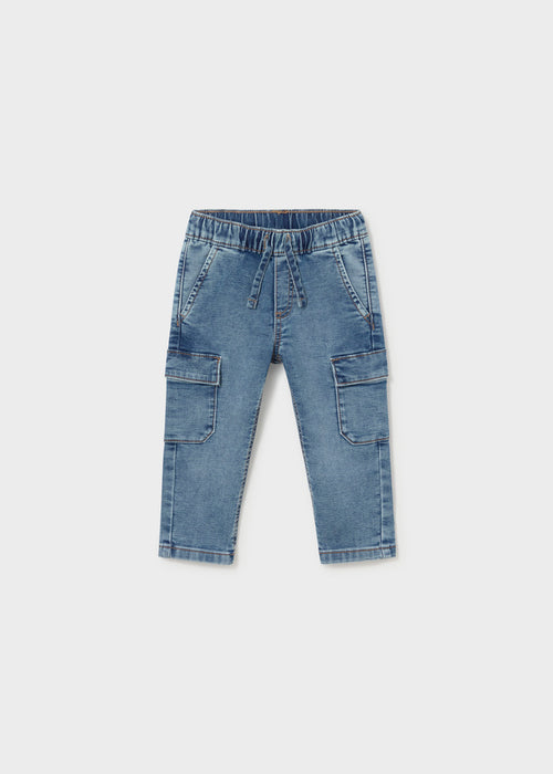 Mayoral Infant Car Sweater and Cargo Denim Set