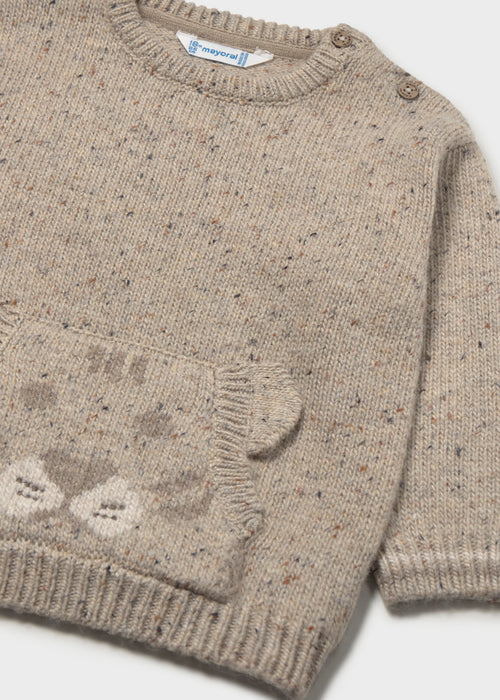 Mayoral Lion Pocket Sweater & Denim Set