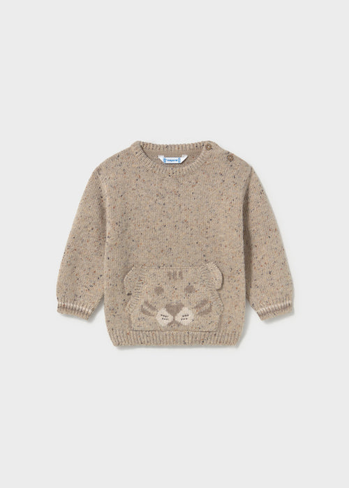 Mayoral Lion Pocket Sweater & Denim Set