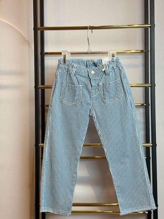 Mayoral Toddler Girl Blue Stripe Long Trousers