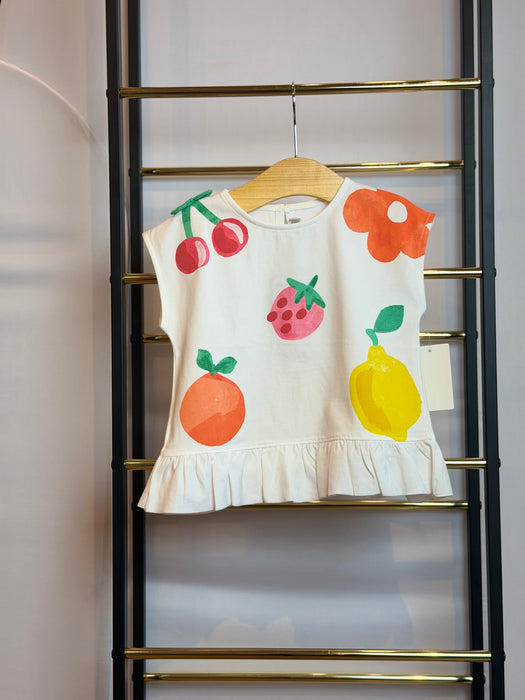Mayoral Toddler Girl Fruit Print Short Set Hibiscus