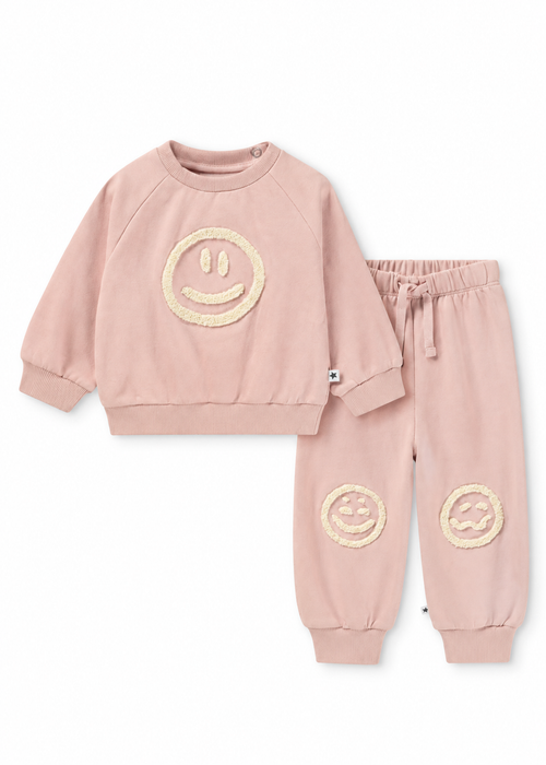 Molo Pink Smile Sweatsuit